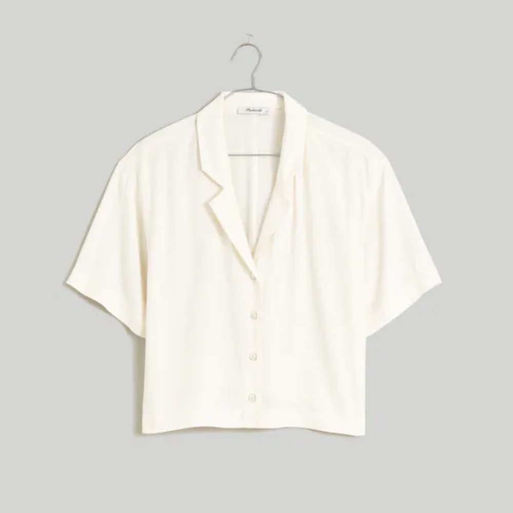 Madewell Button-Front Resort Shirt in Lusterweave, size xs. New with tags.